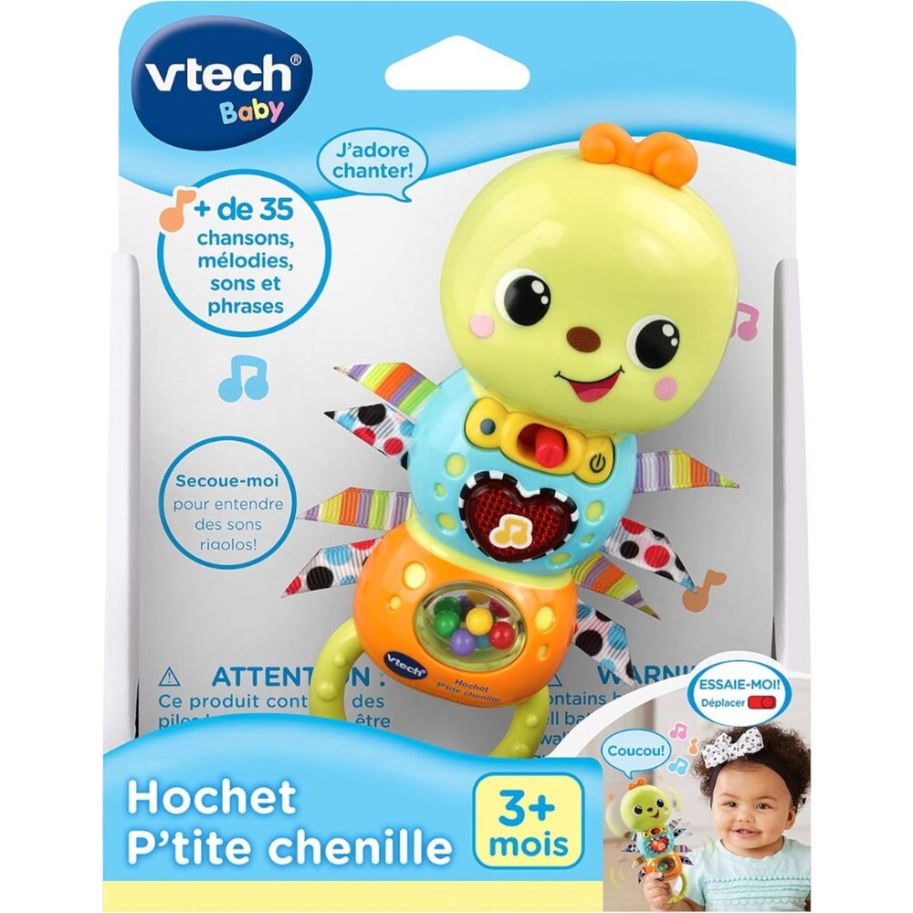 VTech Rattle-Pillar - Musical Sensory Toy for Infants 3M+ (French ) New in Box